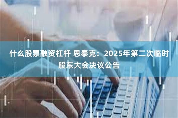 什么股票融资杠杆 思泰克：2025年第二次临时股东大会决议公告